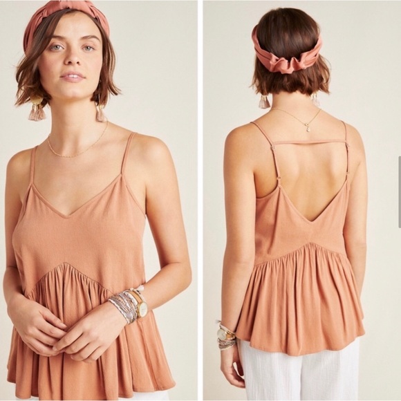 The Odells Anthropologie Annis Cutout Back Camisole S - Picture 2 of 8